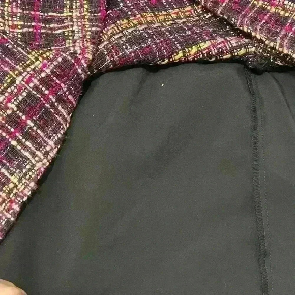 Nanette Lepore Plaid Tweet Above the Knee Fit And Flare Dress Sz 8 - Picture 9 of 11